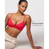 imageINLYRIC Womens Inbarely Triangle Bralette Comfortable Unlined V Neck Wireless Smoothing Bra Top StretchBright Red