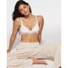 imageINLYRIC Womens Inbarely Triangle Bralette Comfortable Unlined V Neck Wireless Smoothing Bra Top StretchCoconut White