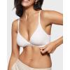 imageINLYRIC Womens Inbarely Triangle Bralette Comfortable Unlined V Neck Wireless Smoothing Bra Top StretchCoconut White