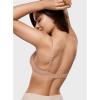 imageINLYRIC Womens Inbarely Triangle Bralette Comfortable Unlined V Neck Wireless Smoothing Bra Top StretchCream Coffee