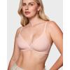 imageINLYRIC Womens Inbarely Triangle Bralette Comfortable Unlined V Neck Wireless Smoothing Bra Top StretchGentle Rose