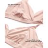 imageINLYRIC Womens Inbarely Triangle Bralette Comfortable Unlined V Neck Wireless Smoothing Bra Top StretchGentle Rose
