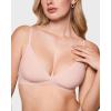 imageINLYRIC Womens Inbarely Triangle Bralette Comfortable Unlined V Neck Wireless Smoothing Bra Top StretchGentle Rose