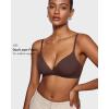 imageINLYRIC Womens Inbarely Triangle Bralette Comfortable Unlined V Neck Wireless Smoothing Bra Top StretchHazelnut