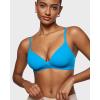imageINLYRIC Womens Inbarely Triangle Bralette Comfortable Unlined V Neck Wireless Smoothing Bra Top StretchMadagascar Blue