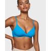 imageINLYRIC Womens Inbarely Triangle Bralette Comfortable Unlined V Neck Wireless Smoothing Bra Top StretchMadagascar Blue