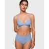 imageINLYRIC Womens Inbarely Triangle Bralette Comfortable Unlined V Neck Wireless Smoothing Bra Top StretchMoonlight Blue