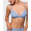 imageINLYRIC Womens Inbarely Triangle Bralette Comfortable Unlined V Neck Wireless Smoothing Bra Top StretchMoonlight Blue