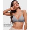 imageINLYRIC Womens Inbarely Triangle Bralette Comfortable Unlined V Neck Wireless Smoothing Bra Top StretchNeutral Gray
