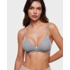 imageINLYRIC Womens Inbarely Triangle Bralette Comfortable Unlined V Neck Wireless Smoothing Bra Top StretchNeutral Gray