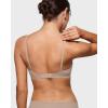 imageINLYRIC Womens Inbarely Triangle Bralette Comfortable Unlined V Neck Wireless Smoothing Bra Top StretchRose Gray