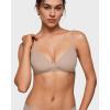 imageINLYRIC Womens Inbarely Triangle Bralette Comfortable Unlined V Neck Wireless Smoothing Bra Top StretchRose Gray