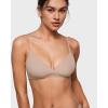 imageINLYRIC Womens Inbarely Triangle Bralette Comfortable Unlined V Neck Wireless Smoothing Bra Top StretchRose Gray