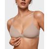 imageINLYRIC Womens Inbarely Triangle Bralette Comfortable Unlined V Neck Wireless Smoothing Bra Top StretchRose Gray