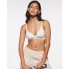 imageINLYRIC Womens Inbarely Triangle Bralette Comfortable Unlined V Neck Wireless Smoothing Bra Top StretchWhite