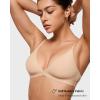 imageINLYRIC Womens Inbarely Triangle Bralette Plunge Unlined Seamless Bra No Underwire Sexy Comfortable EverydayBeige