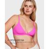 imageINLYRIC Womens Inbarely Triangle Bralette Plunge Unlined Seamless Bra No Underwire Sexy Comfortable EverydayBright Pink