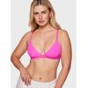imageINLYRIC Womens Inbarely Triangle Bralette Plunge Unlined Seamless Bra No Underwire Sexy Comfortable EverydayBright Pink