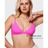 imageINLYRIC Womens Inbarely Triangle Bralette Plunge Unlined Seamless Bra No Underwire Sexy Comfortable EverydayBright Pink