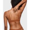 imageINLYRIC Womens Inbarely Triangle Bralette Plunge Unlined Seamless Bra No Underwire Sexy Comfortable EverydayBronze Beige