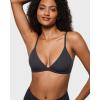 imageINLYRIC Womens Inbarely Triangle Bralette Plunge Unlined Seamless Bra No Underwire Sexy Comfortable EverydayGraphite Grey