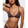 imageINLYRIC Womens Inbarely Triangle Bralette Plunge Unlined Seamless Bra No Underwire Sexy Comfortable EverydayHazelnut