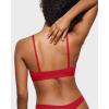 imageINLYRIC Womens Inbarely Triangle Bralette Plunge Unlined Seamless Bra No Underwire Sexy Comfortable EverydayLipstick Red