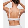 imageINLYRIC Womens Inbarely Triangle Bralette Plunge Unlined Seamless Bra No Underwire Sexy Comfortable EverydaySnow White