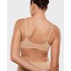 imageINLYRIC Womens Mesh Front Closure Bras Unlined Sheer Demi Plunge Supportive Comfortable No Padding Underwire BraBeige