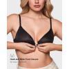imageINLYRIC Womens Mesh Front Closure Bras Unlined Sheer Demi Plunge Supportive Comfortable No Padding Underwire BraBlack  Sheer