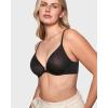 imageINLYRIC Womens Mesh Front Closure Bras Unlined Sheer Demi Plunge Supportive Comfortable No Padding Underwire BraBlack  Sheer