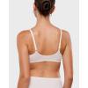imageINLYRIC Womens Mesh Front Closure Bras Unlined Sheer Demi Plunge Supportive Comfortable No Padding Underwire BraCoconut White