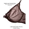 imageINLYRIC Womens Mesh Front Closure Bras Unlined Sheer Demi Plunge Supportive Comfortable No Padding Underwire BraHazelnut  Sheer