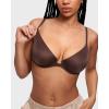 imageINLYRIC Womens Mesh Front Closure Bras Unlined Sheer Demi Plunge Supportive Comfortable No Padding Underwire BraHazelnut  Sheer