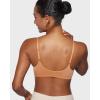 imageINLYRIC Womens Mesh Front Closure Bras Unlined Sheer Demi Plunge Supportive Comfortable No Padding Underwire BraSandstone Skin  Sheer