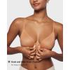 imageINLYRIC Womens Mesh Front Closure Bras Unlined Sheer Demi Plunge Supportive Comfortable No Padding Underwire BraSandstone Skin  Sheer