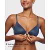 imageINLYRIC Womens Mesh Front Closure Bras Unlined Sheer Demi Plunge Supportive Comfortable No Padding Underwire BraSargasso  Sheer