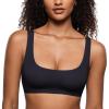 imageINLYRIC Womens Inbarely Soft Bralettes Scoop Neck Seamless Unlined Comfortable Double Layer BraletteBlack