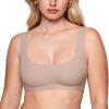 imageINLYRIC Womens Inbarely Soft Bralettes Scoop Neck Seamless Unlined Comfortable Double Layer BraletteRose Gray