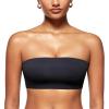 imageINLYRIC Womens Inbarely Strapless Bandeau Bra Bralette Tube Top Seamless Comfortable Stretchy Non Padded Bras TopsBlack