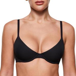 imageINLYRIC Womens Inbarely Plus Balconette Bra  Lightly Padded Underwire Sexy Tshirt Demi Bras SupportiveBlack