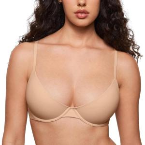 imageINLYRIC Womens Inbarely Plus Balconette Bra  Lightly Padded Underwire Sexy Tshirt Demi Bras SupportiveWarm Beige