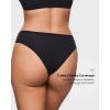imageINLYRIC Womens Inbarely Soft Underwear  Cheeky Bikini High Cut Tagless Sexy Stretch Breathable Womens Panties 3 PackBlack 3pack