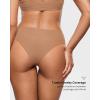 imageINLYRIC Womens Inbarely Soft Underwear  Cheeky Bikini High Cut Tagless Sexy Stretch Breathable Womens Panties 3 PackGravel 3pack