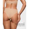 imageINLYRIC Womens Inbarely Soft Underwear  Cheeky Bikini High Cut Tagless Sexy Stretch Breathable Womens Panties 3 PackWarm Beige 3pack