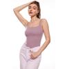imageINLYRIC Womens Inbarely Square Neck Thong Bodysuit Sleeveless Tank Tops Slimming Backless Camisole for Going OutOrchid Rose