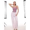 imageINLYRIC Womens Inbarely Square Neck Thong Bodysuit Sleeveless Tank Tops Slimming Backless Camisole for Going OutOrchid Rose