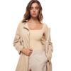 imageINLYRIC Womens Natrelax Square Neck Long Sleeve Bodysuit Sexy Backless Double Lined Basic Tops BoodysuitsTan Milkshake