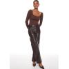 imageINLYRIC Womens Natrelax Square Neck Long Sleeve Bodysuit Sexy Backless Double Lined Basic Tops BoodysuitsTaupe