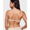 imageINLYRIC Womens Sheer Demi Balconette Bra  Sexy Mesh Unlined Underwire See Through Demi BrasBeige